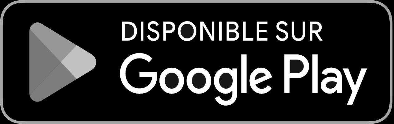 Logo de GooglePlay avec fond noir