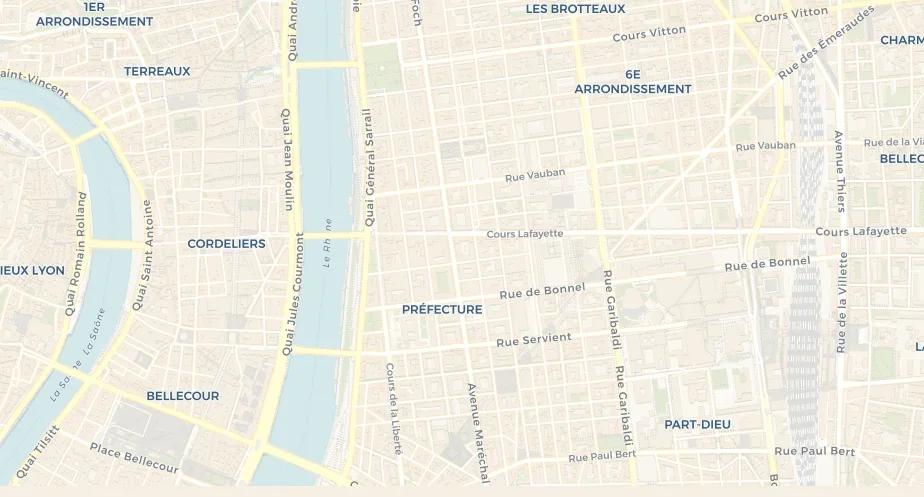 Replay d’un trajet le long du Rhône à Lyon, exportable en PDF